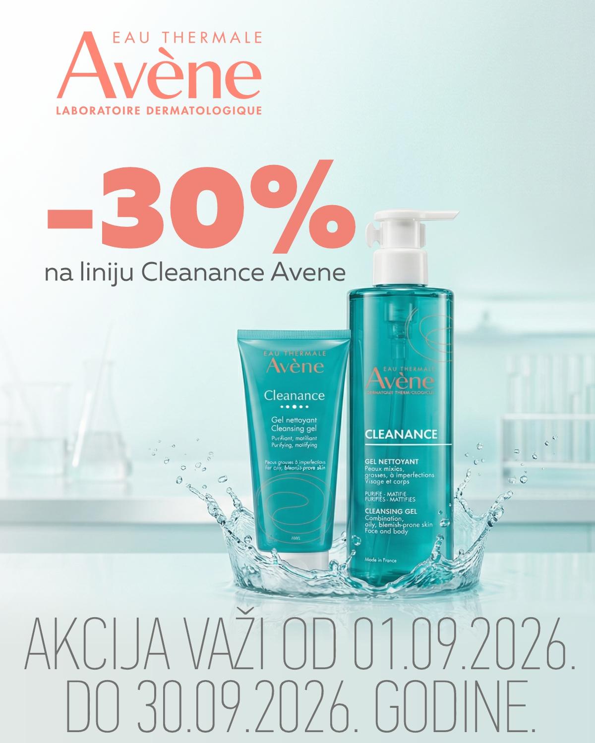 -30% popusta na Avène Cleanance liniju.
